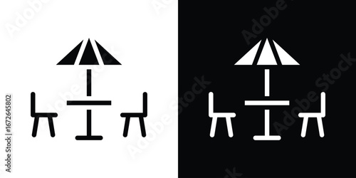 Terrace icon for web design. solid vector icons