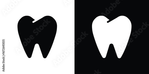 Teeth icon for web design. solid vector icons
