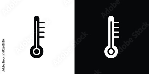 Temperature icon for web design. solid vector icons
