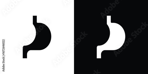 Stomach icon for web design. solid vector icons
