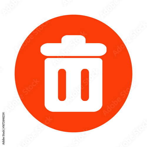 vector icon of paper trash bin