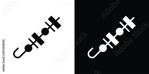 Skewer icon for web design. solid vector icons