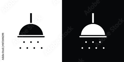 Shower down icon for web design. solid vector icons