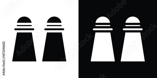 Salt pepper icon for web design. solid vector icons