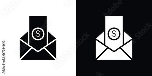 Salary icon for web design. solid vector icons