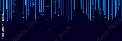 Futuristic digital lines on dark background.