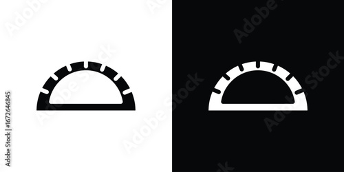 Protractor icon for web design. solid vector icons