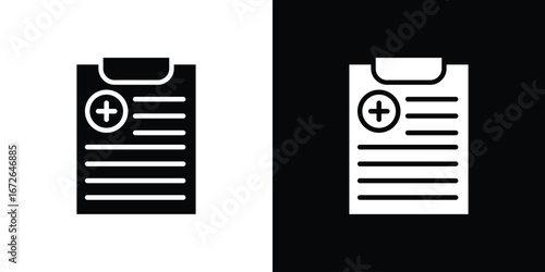 Prescription icon for web design. solid vector icons
