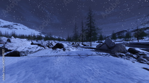 Photos 雪原　3DCGレンダリング