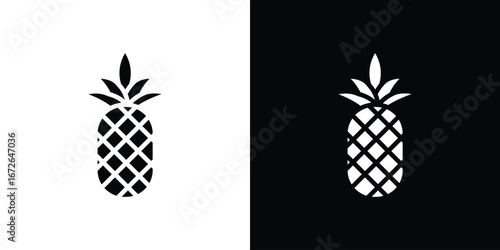 Pineapple icon for web design. solid vector icons