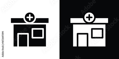 Pharmacy icon for web design. solid vector icons