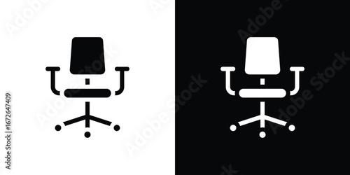 Office chair icon for web design. solid vector icons