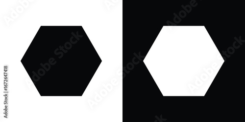 Octagon icon for web design. solid vector icons
