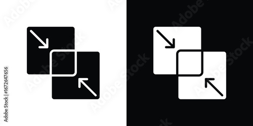 Merge icon for web design. solid vector icons