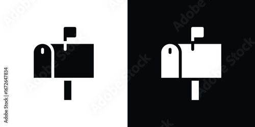 Mailbox icon for web design. solid vector icons