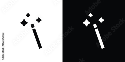 Magic wand icon for web design. solid vector icons