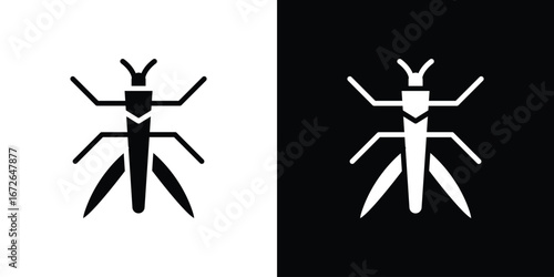 Locust icon for web design. solid vector icons
