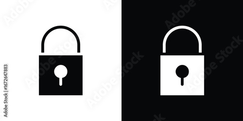 Lock icon for web design. solid vector icons