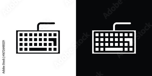 Keyboard icon for web design. solid vector icons