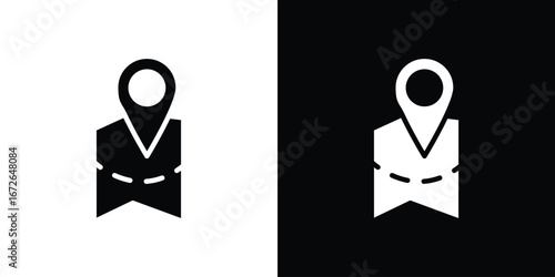 Journey icon for web design. solid vector icons