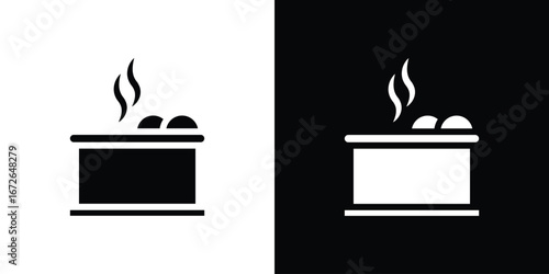 Hot tub icon for web design. solid vector icons