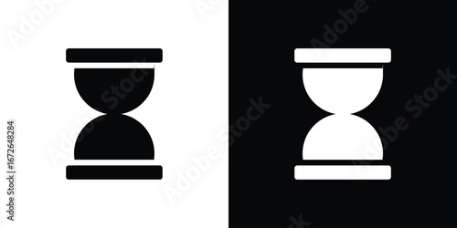 Hourglass end icon for web design. solid vector icons