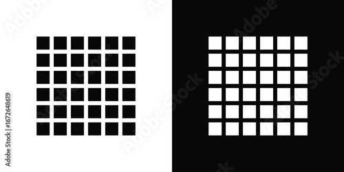 Grid icon for web design. solid vector icons