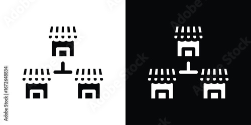 Franchise icon for web design. solid vector icons