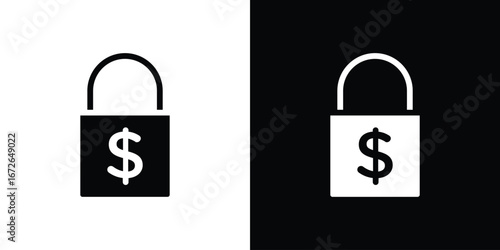 Fixed price icon for web design. solid vector icons