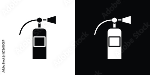 Fire extinguisher icon for web design. solid vector icons