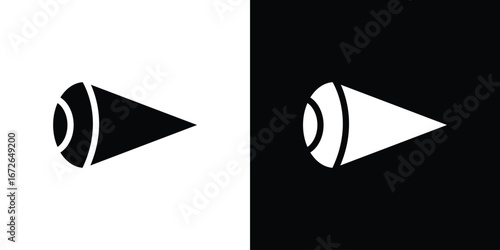 Eye side icon for web design. solid vector icons