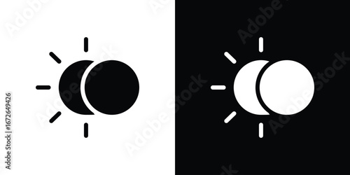 Eclipse icon for web design. solid vector icons