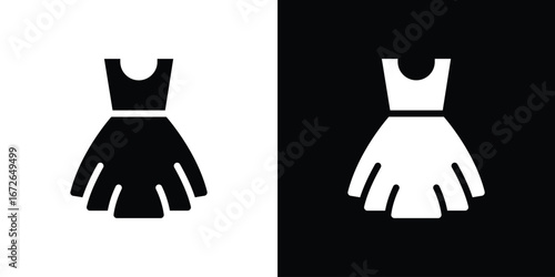 Dress icon for web design. solid vector icons
