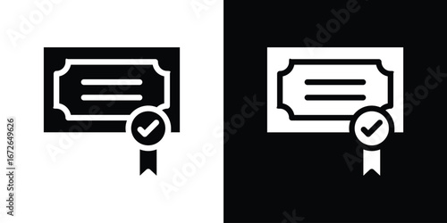 Diploma icon for web design. solid vector icons