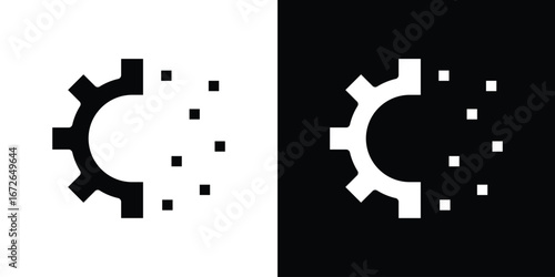 Digital transformation icon for web design. solid vector icons