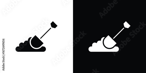Digging icon for web design. solid vector icons