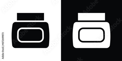 Cream icon for web design. solid vector icons