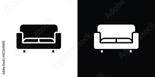 Couch icon for web design. solid vector icons