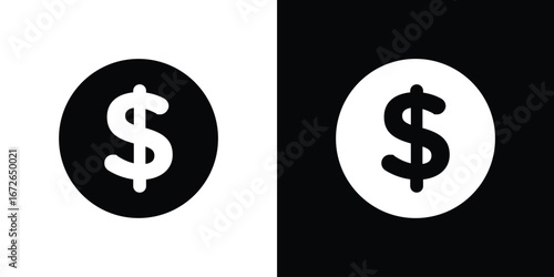 Coin icon for web design. solid vector icons