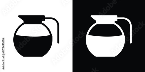 Coffee pot icon for web design. solid vector icons