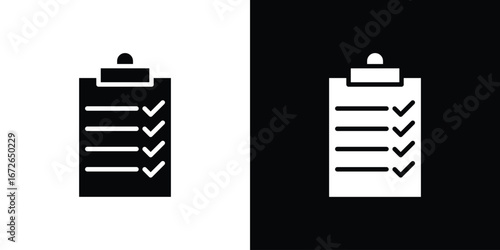 Clipboard icon for web design. solid vector icons