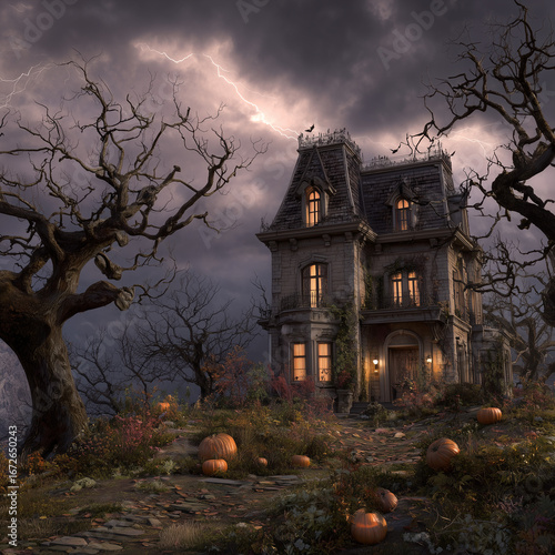 haunted house in the woods