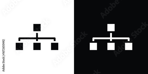 Chart tree icon for web design. solid vector icons