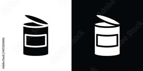 Canned food icon for web design. solid vector icons