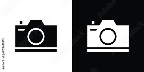 Camera icon for web design. solid vector icons