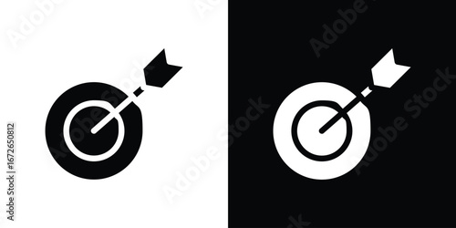 Bullseye icon for web design. solid vector icons