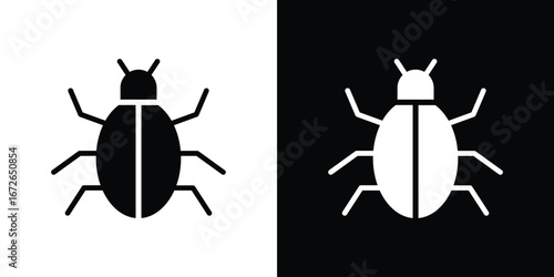 Bugs icon for web design. solid vector icons
