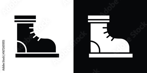 Boot icon for web design. solid vector icons