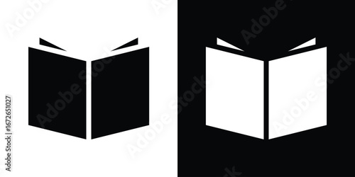 Book open icon for web design. solid vector icons