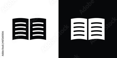 Book icon for web design. solid vector icons